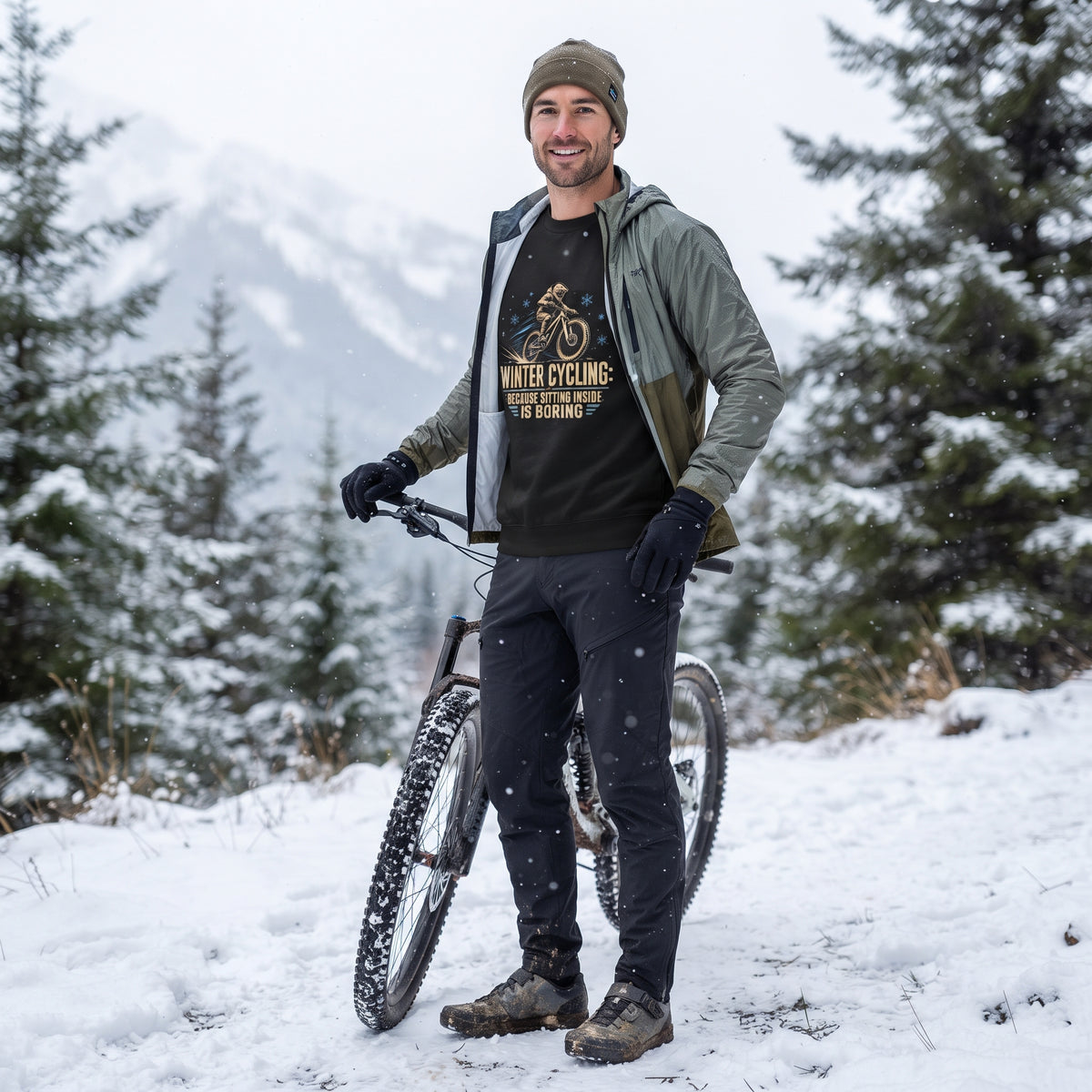 Sweatshirt — Winter Cycling: Because Sitting Inside Is Boring