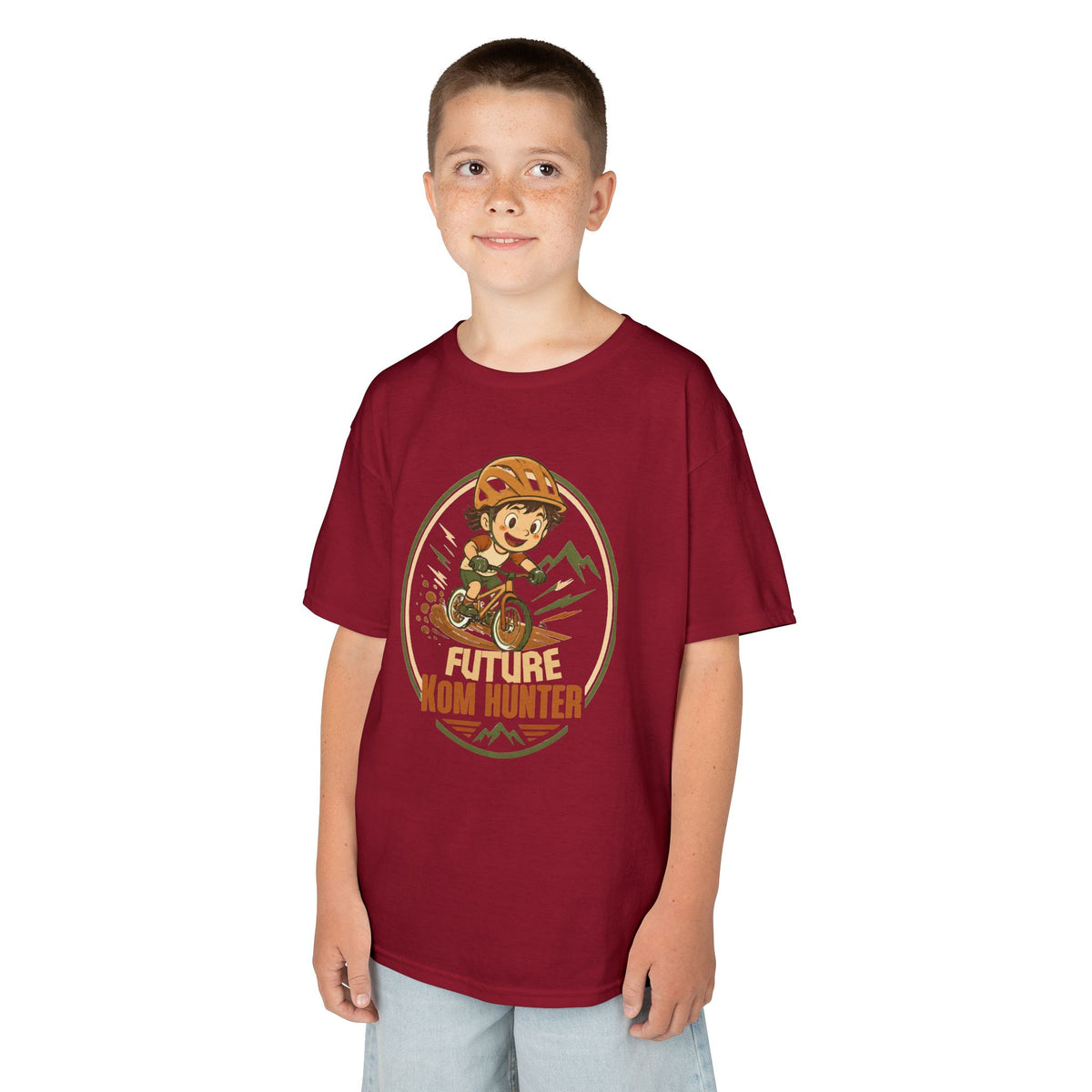 Kids T-Shirt — "Future KOM Hunter" Cute Adventure Graphic