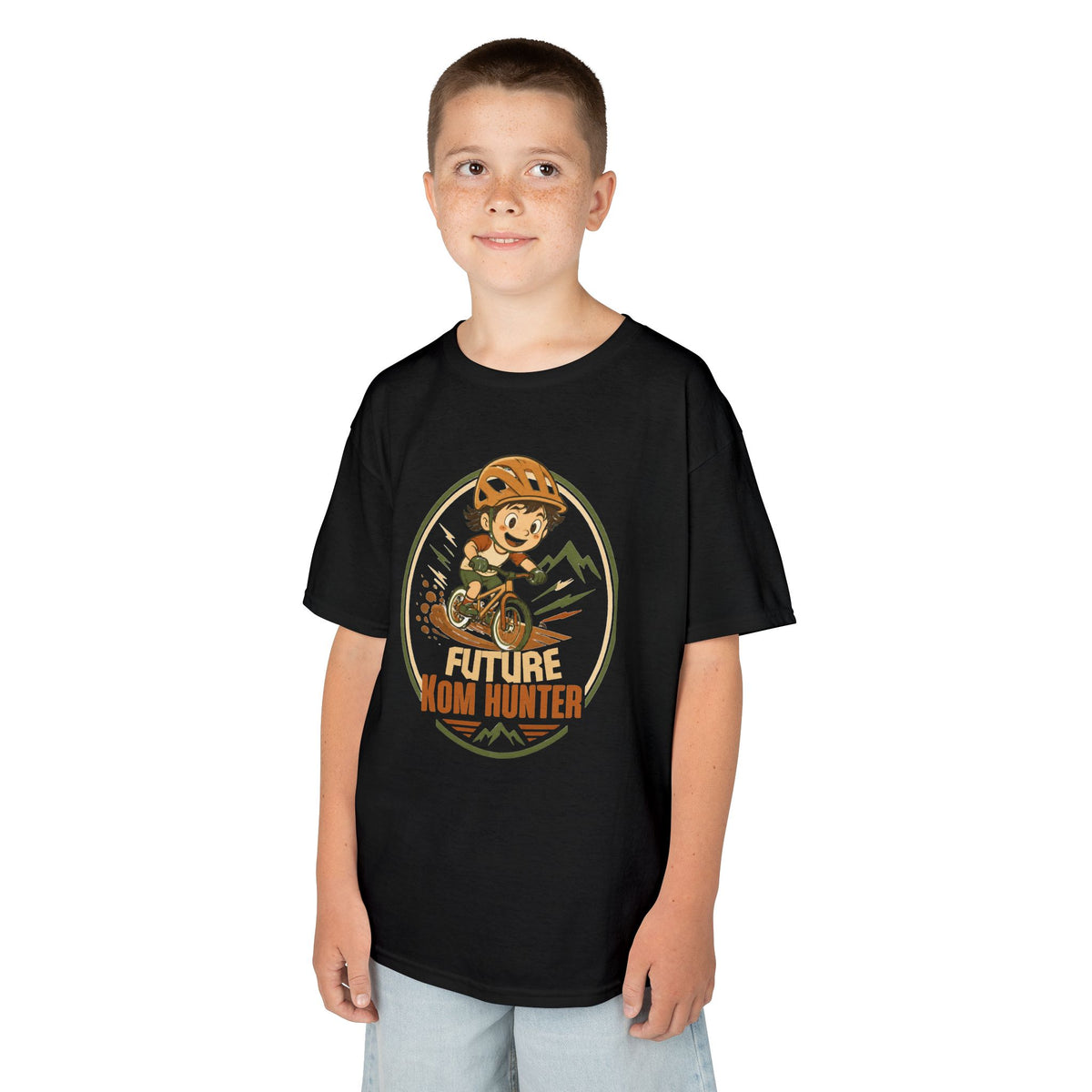 Kids T-Shirt — "Future KOM Hunter" Cute Adventure Graphic