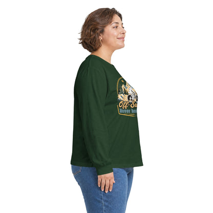 Biking Long Sleeve Tee – “Off-Season? Never Heard of It!” Adventure Shirt