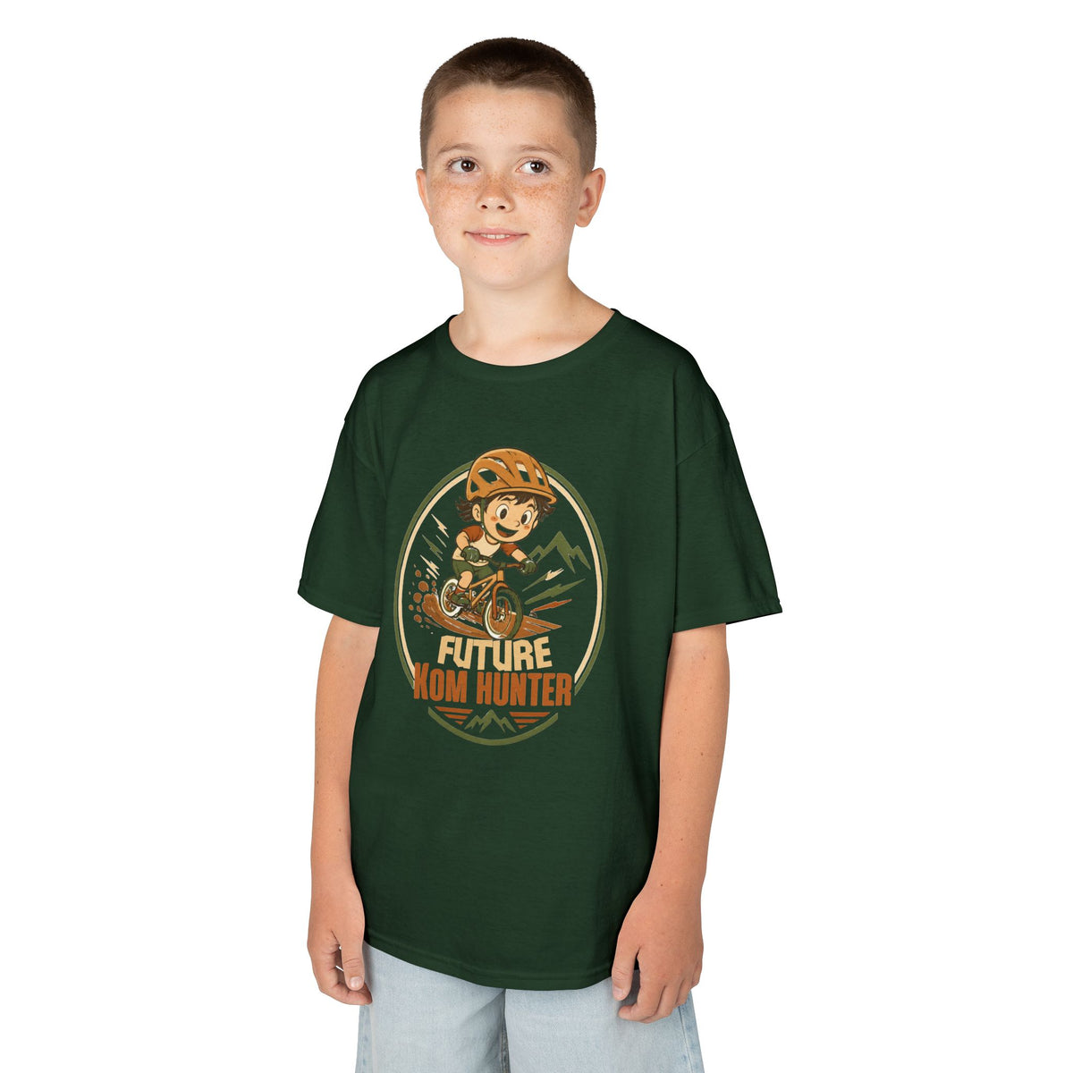 Kids T-Shirt — "Future KOM Hunter" Cute Adventure Graphic